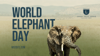 World Elephant Day Facebook event cover Image Preview