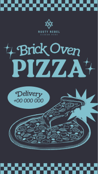 Retro Brick Oven Pizza Instagram reel Image Preview