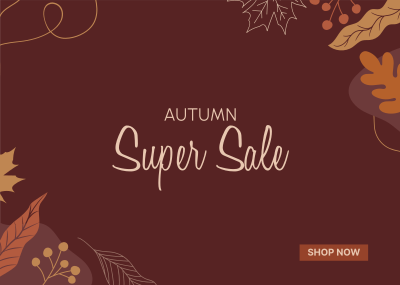 Autumn Leaves Sale Postcard Image Preview