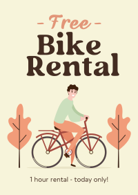 Free Bike Rental Poster Design