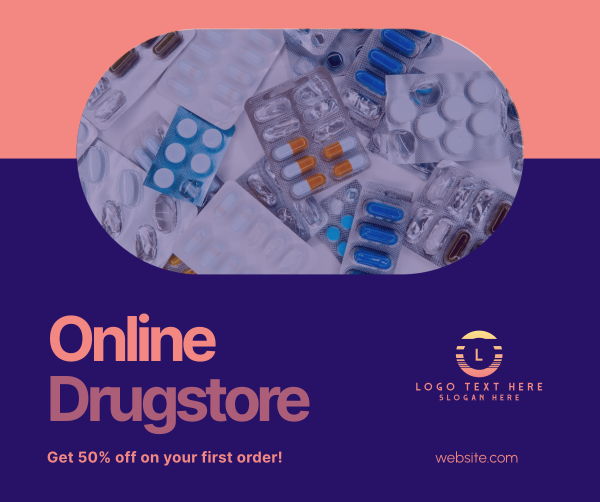 Online Drugstore Promo Facebook Post Design