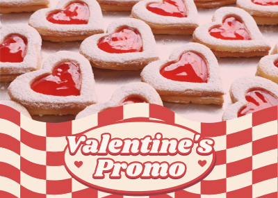 Retro Valentines Promo Postcard Image Preview