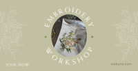 Embroidery Workshop Facebook Ad Design