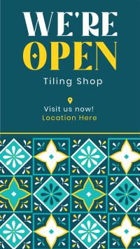 Tiling Shop Opening Facebook Story Design