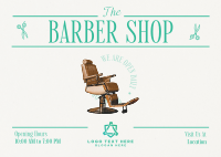 Editorial Barber Shop Postcard Image Preview