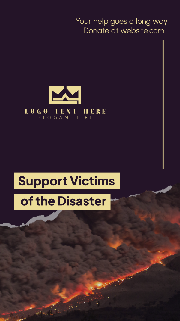 Fire Victims Donation Instagram Story Design Image Preview