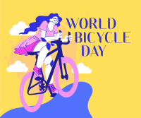 Lets Ride this World Bicycle Day Facebook Post Design