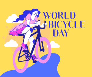 Lets Ride this World Bicycle Day Facebook post Image Preview