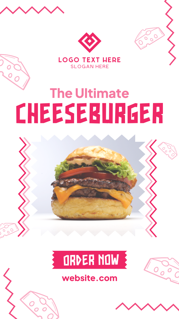 Classic Cheeseburger Instagram Story Design