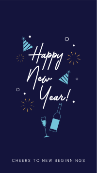 New Year Cheers Facebook story Image Preview