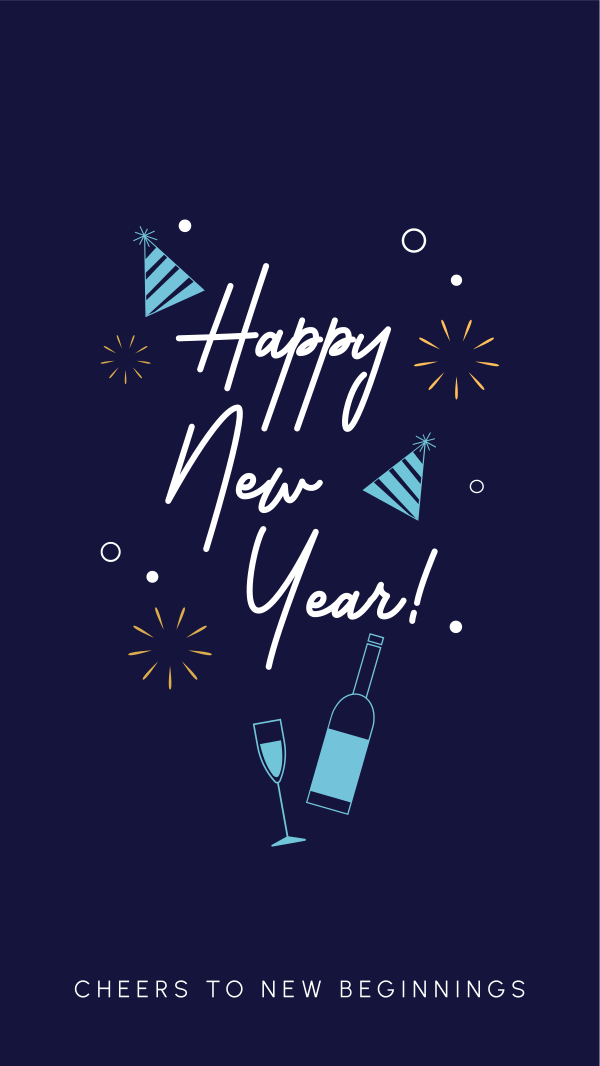 New Year Cheers Facebook Story Design Image Preview