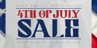 Minimalist 4th of July Sale Twitter post Image Preview