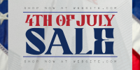 Minimalist 4th of July Sale Twitter Post Image Preview