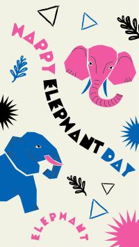 Abstract Elephant TikTok Video Design