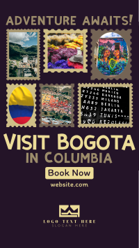 Travel to Colombia Postage Stamps Instagram reel Image Preview