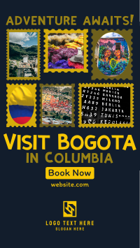 Travel to Colombia Postage Stamps Instagram reel Image Preview