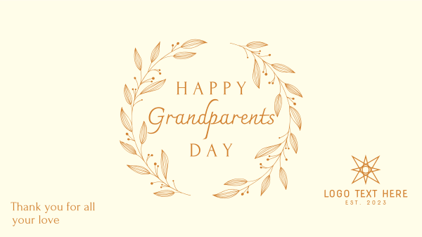 Elegant Classic Grandparents Day Facebook Event Cover Design Image Preview