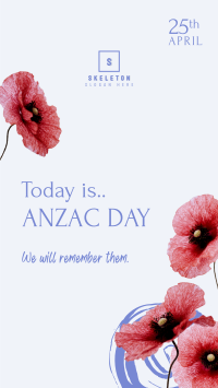 Anzac Day Message Facebook Story Design