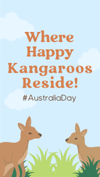 Fun Kangaroo Australia Day Facebook story Image Preview