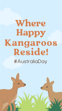 Fun Kangaroo Australia Day Facebook Story Image Preview