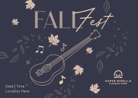 Fall Music Fest Postcard Image Preview