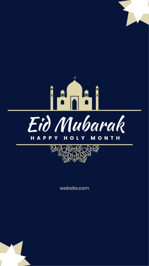 Eid Mubarak Mosque Instagram story Image Preview
