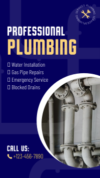Plumber for Hire Facebook Story Design
