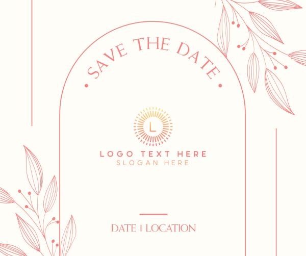 Save the Date Frame Facebook Post Design Image Preview