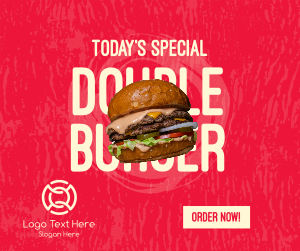 Double Burger Facebook post Image Preview