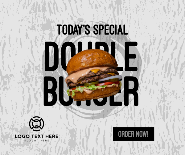 Double Burger Facebook Post Design Image Preview