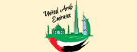 UAE City Scribbles Facebook Cover Design