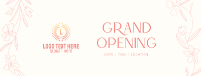 Floral Grand Opening Facebook cover Image Preview