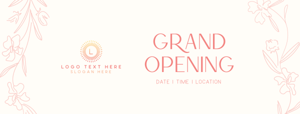 Floral Grand Opening Facebook Cover Design Image Preview