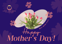 Floral Mothers Day Postcard Image Preview
