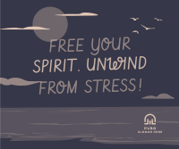 Unwind From Stress Facebook Post Design