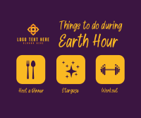 Earth Hour Activities Facebook Post Design
