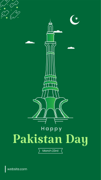 Pakistan Tower Facebook Story Design