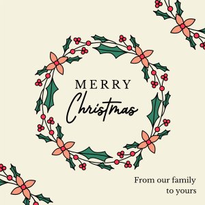 Christmas Wreath Greeting Instagram post