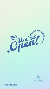 We're Open Funky Instagram Story Image Preview