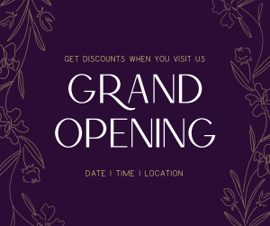 Floral Grand Opening Facebook post Image Preview