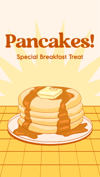 Retro Pancake Breakfast TikTok video Image Preview