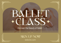 Sophisticated Ballet Lessons Postcard Design