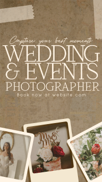 Rustic Wedding Photographer Instagram Story Design