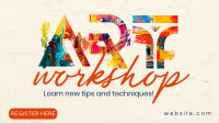 Exciting Art Workshop Facebook Event Cover Design