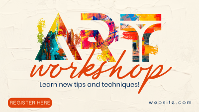 Exciting Art Workshop Facebook event cover Image Preview