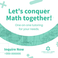 One-on-One Math Tutoring Instagram Post Preview