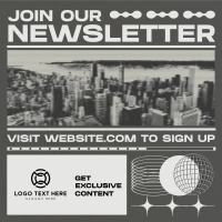 Retro Brutalist Newsletter Instagram Post Preview