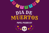 Festive Dia De Los Muertos Pinterest board cover Image Preview