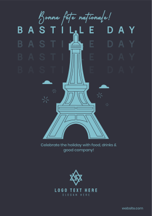 Monoline Eiffel Tower Flyer Image Preview