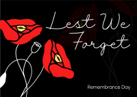 Remembrance Poppies Postcard Image Preview